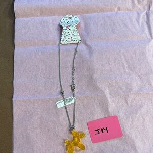 J14,Ramira Chula Yellow Balloon Dog Necklace for Kids